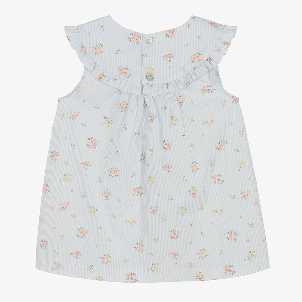 Laranjinha-Голубое платье в белую полоску | Childrensalon Outlet