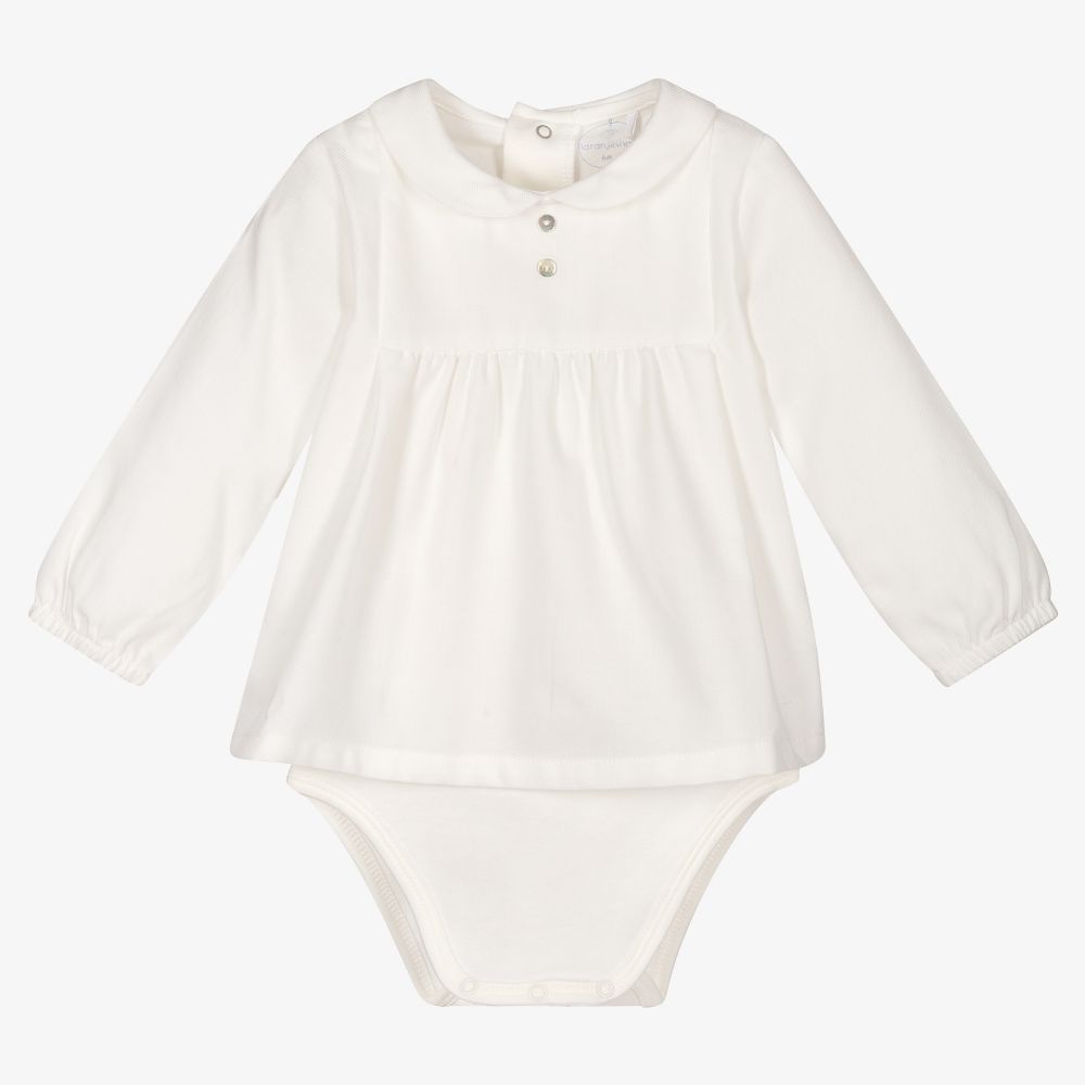 Laranjinha-Baby Girls Ivory Bodysuit | Childrensalon Outlet