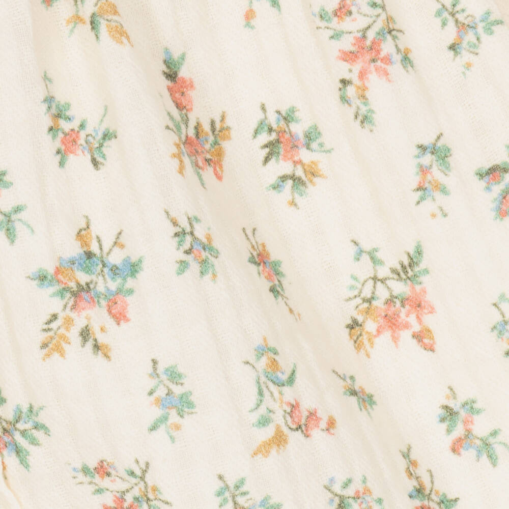 Laranjinha-فستان بطبعة ورود قطن لون عاجي أطفال بناتي | Childrensalon Outlet