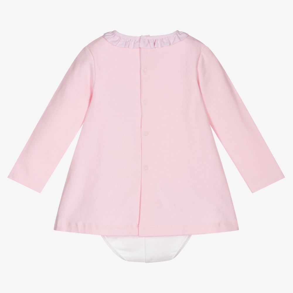 Laranjinha-Baby Girls Pink Cotton Dress | Childrensalon Outlet