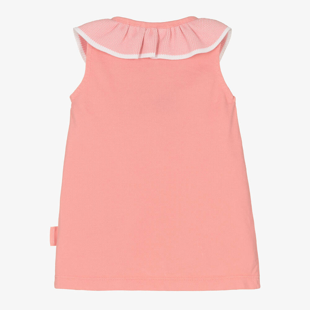 Laranjinha-Baby Girls Pink Cotton Piqué Dress | Childrensalon Outlet