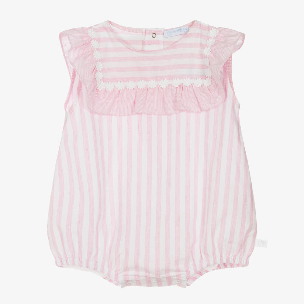 Laranjinha-Baby Girls Pink Cotton Shortie | Childrensalon Outlet