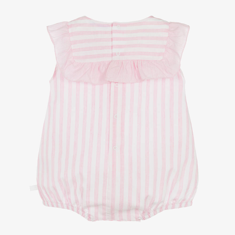 Laranjinha-Baby Girls Pink Cotton Shortie | Childrensalon Outlet