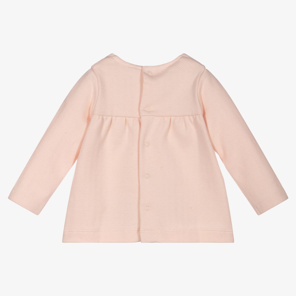 Laranjinha-Baby Girls Pink Cotton Top | Childrensalon Outlet