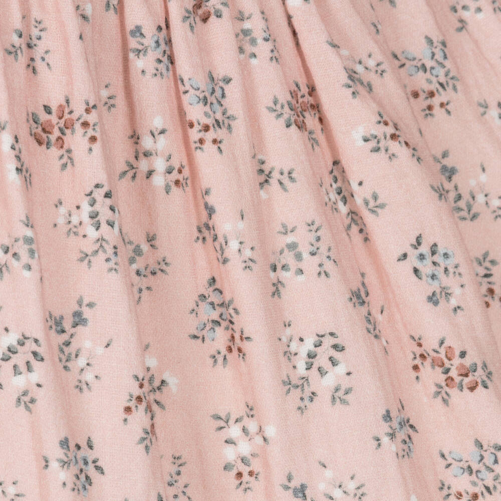 Laranjinha-Baby Girls Pink Floral Cotton Dress | Childrensalon Outlet