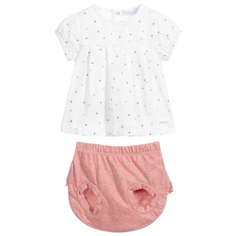 Laranjinha-Baby Girls Pink Outfit Set | Childrensalon Outlet