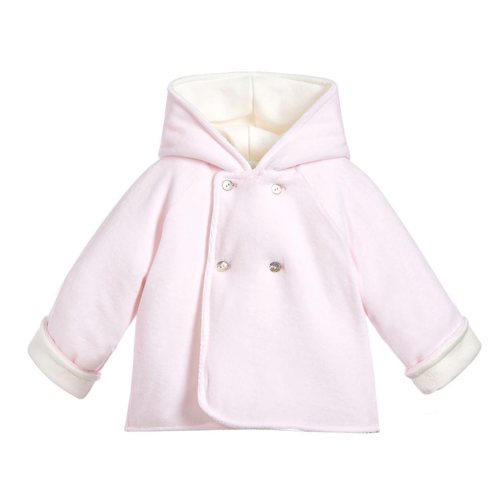 Laranjinha - Baby Girls Pink Padded Jacket | Childrensalon