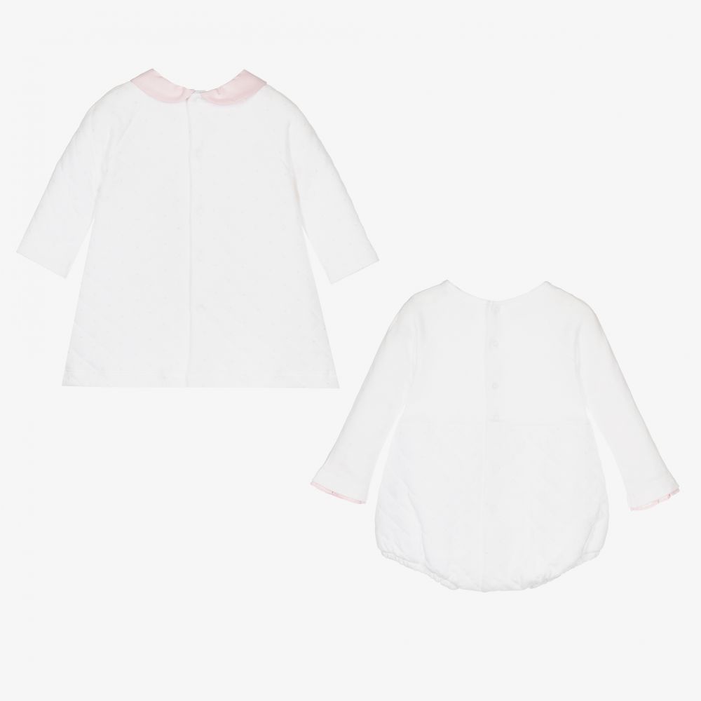 Laranjinha-Baby Girls White Dress Set | Childrensalon Outlet