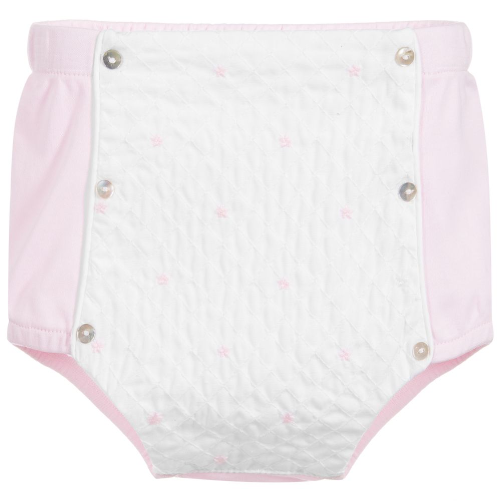 Laranjinha - Baby Pink Cotton Shorts | Childrensalon