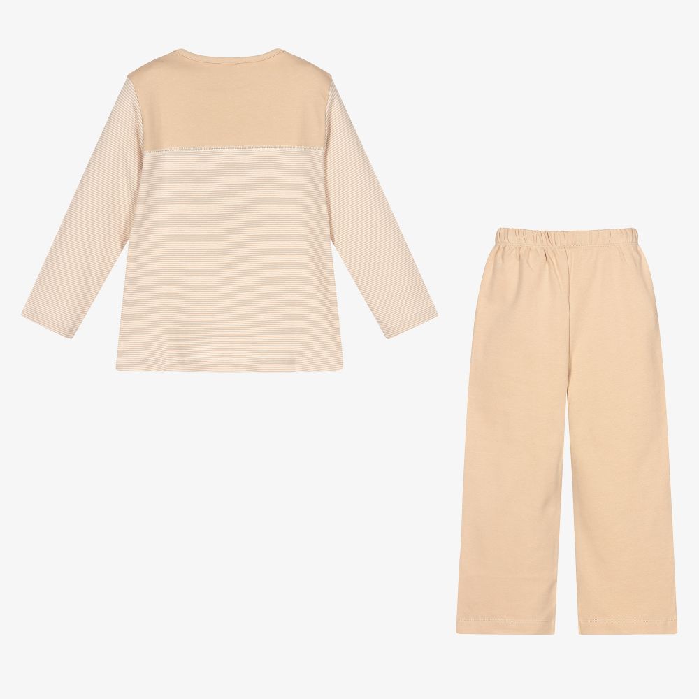 Laranjinha-Beige Cotton Pyjamas | Childrensalon Outlet