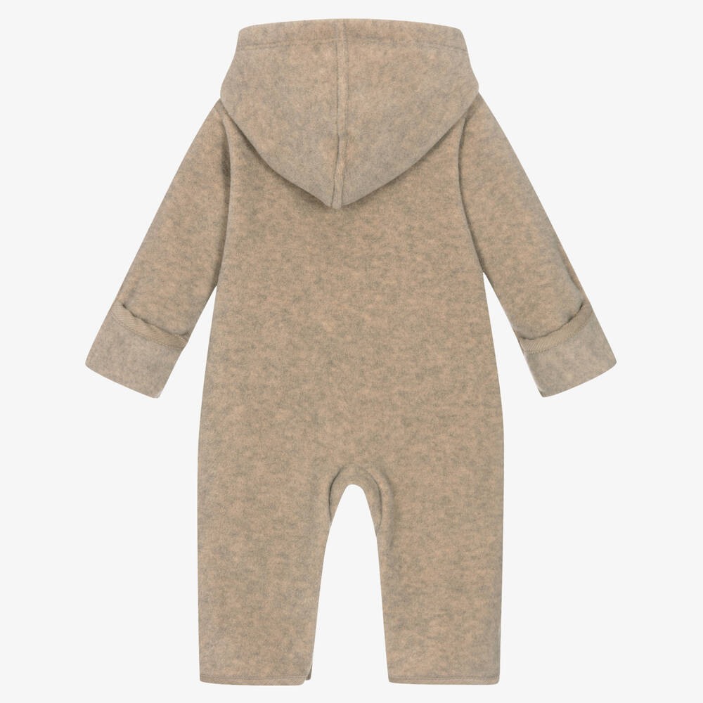 Laranjinha-Бежевый флисовый прогулочный комбинезон | Childrensalon Outlet