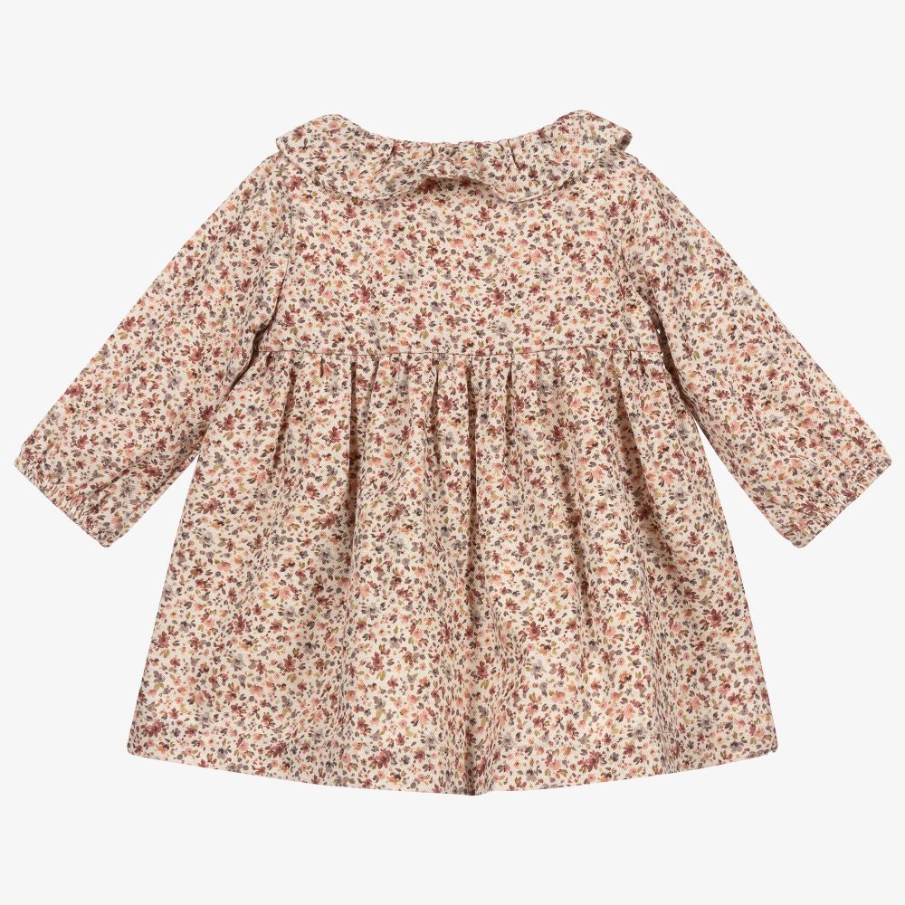 Laranjinha-Beige & Pink Floral Dress | Childrensalon Outlet