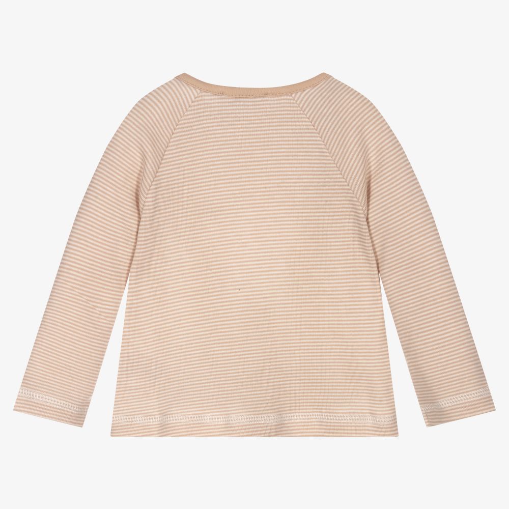 Laranjinha-Beige Teddy Cotton Top | Childrensalon Outlet
