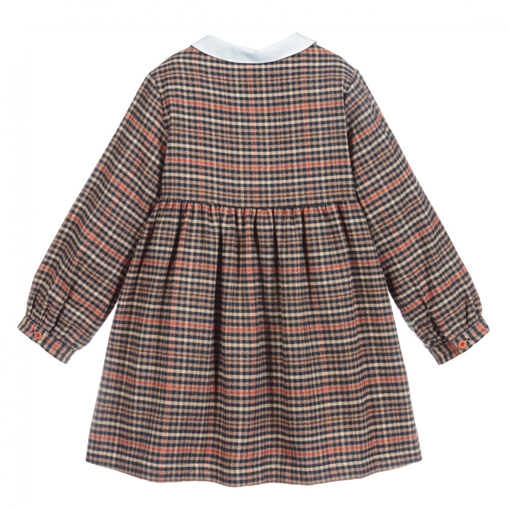 Laranjinha-Blue & Beige Cotton Dress | Childrensalon Outlet