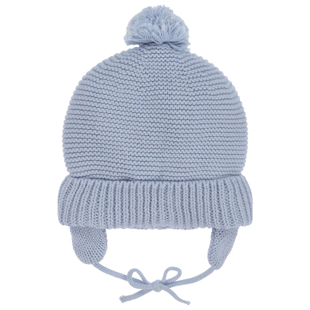 Laranjinha - Blue Knitted Baby Hat | Childrensalon