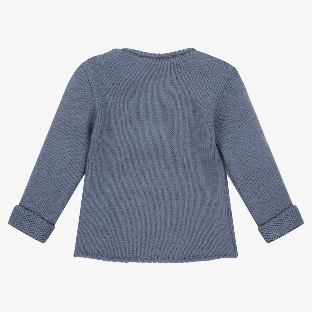 Laranjinha-Blue Knitted Jumper | Childrensalon Outlet
