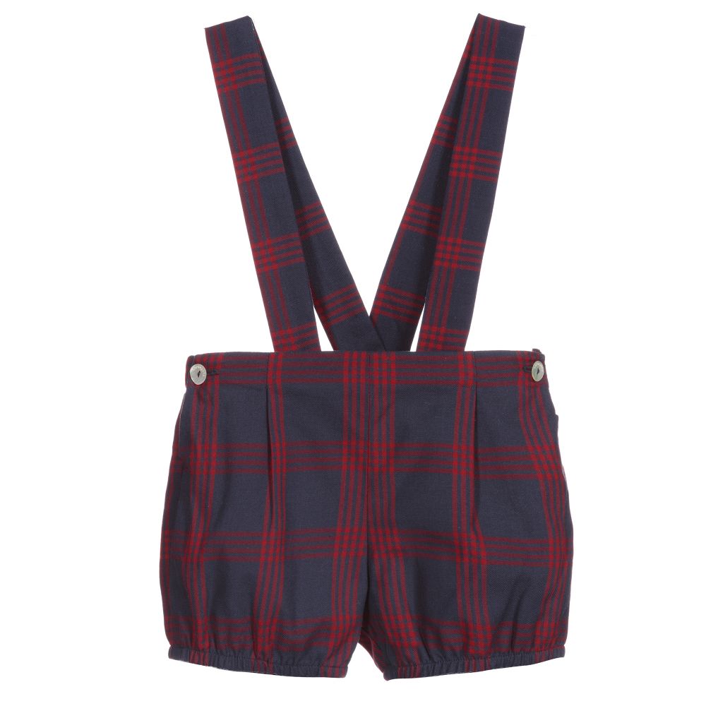 Laranjinha - Blue & Red Check Shorts | Childrensalon