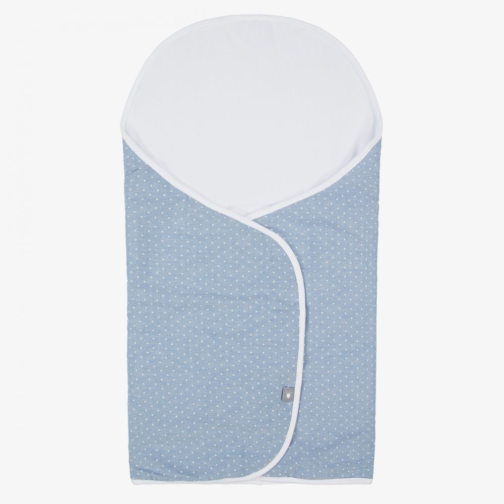 Laranjinha-Blue Swaddle Blanket (100cm) | Childrensalon Outlet