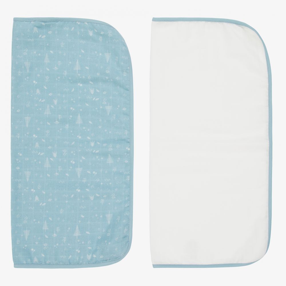 Laranjinha - Blue & White Muslins (2 Pack) | Childrensalon