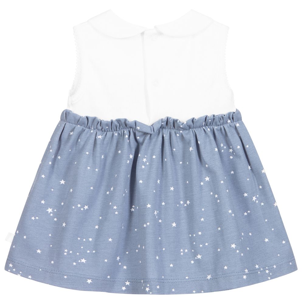 Laranjinha-Blue & White Stars Dress | Childrensalon Outlet