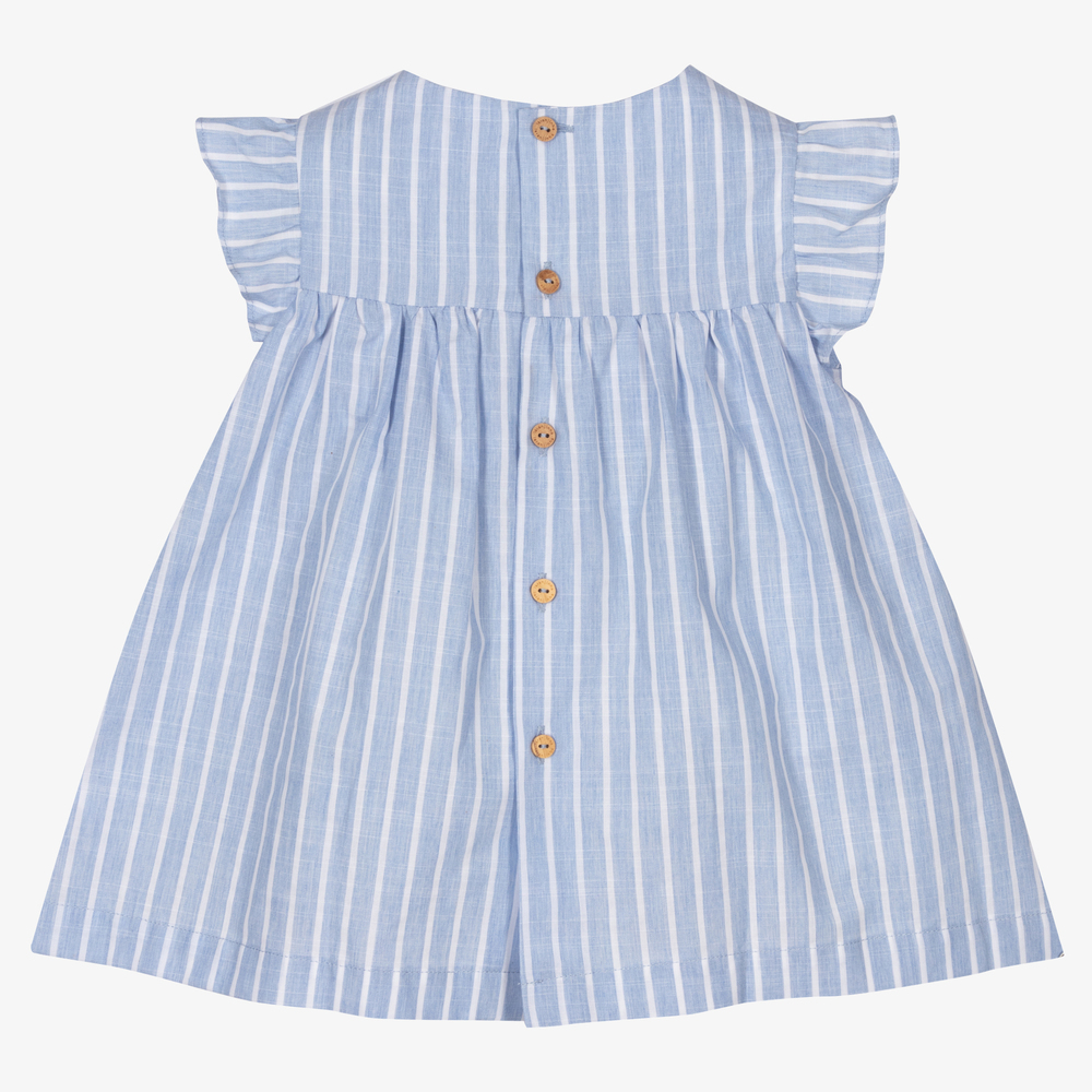 Laranjinha-Бело-голубое платье в полоску | Childrensalon Outlet