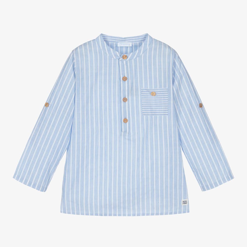 Laranjinha-Голубая рубашка в белую полоску | Childrensalon Outlet