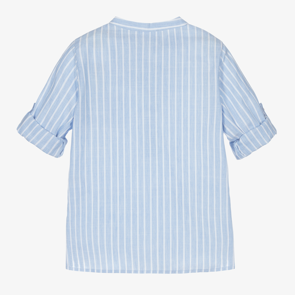 Laranjinha-Голубая рубашка в белую полоску | Childrensalon Outlet