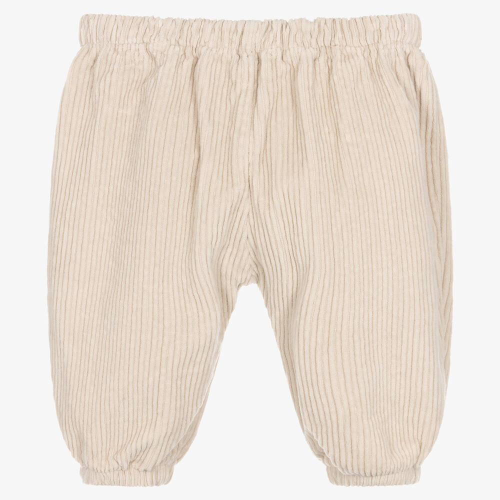 Laranjinha-بنطلون قطن كوردروي لون بيج للأولاد | Childrensalon Outlet