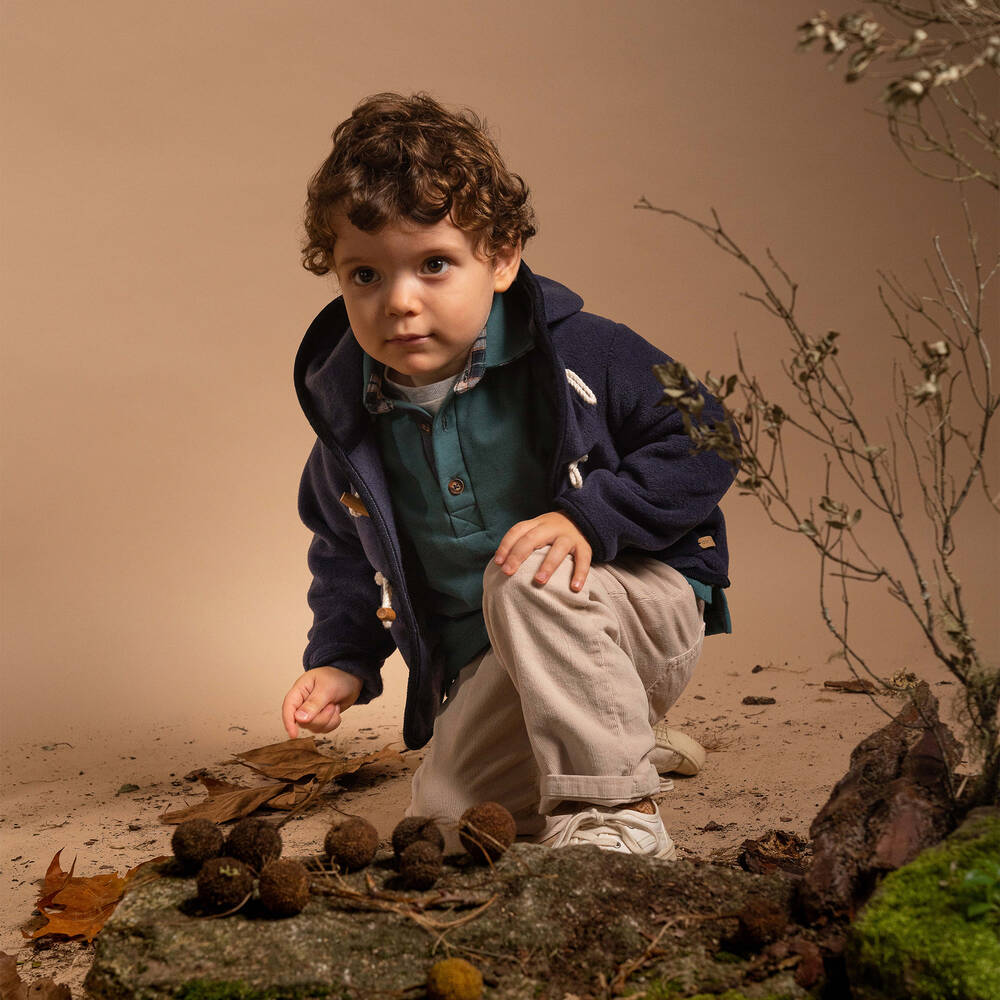 لارانجينا-بنطلون قطن كوردروي لون بيج للأولاد | Childrensalon Outlet