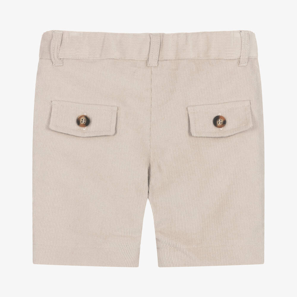 Laranjinha-شورت قطن كوردروي لون بيج للأولاد | Childrensalon Outlet