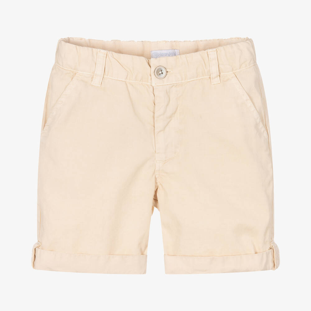 Laranjinha - Boys Beige Cotton Shorts | Childrensalon