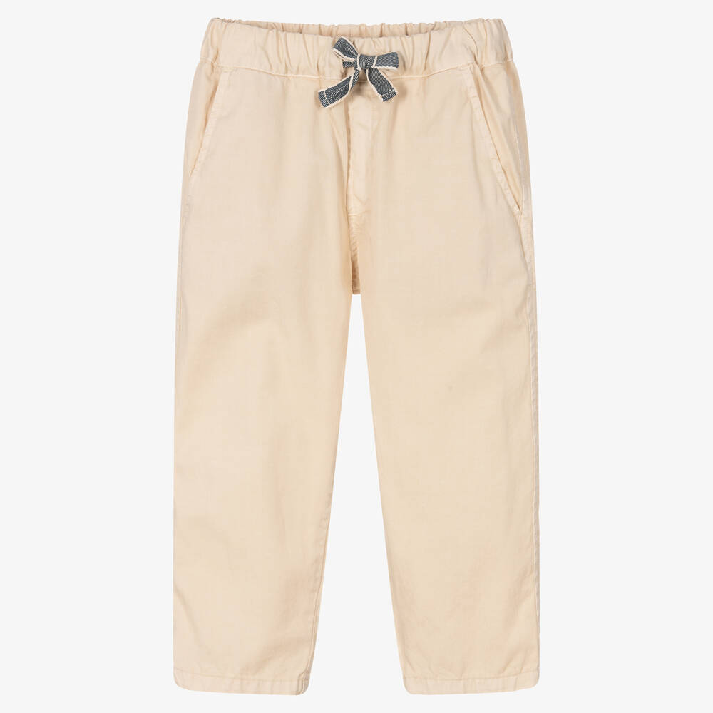 Laranjinha - Pantalon beige en coton garçon | Childrensalon