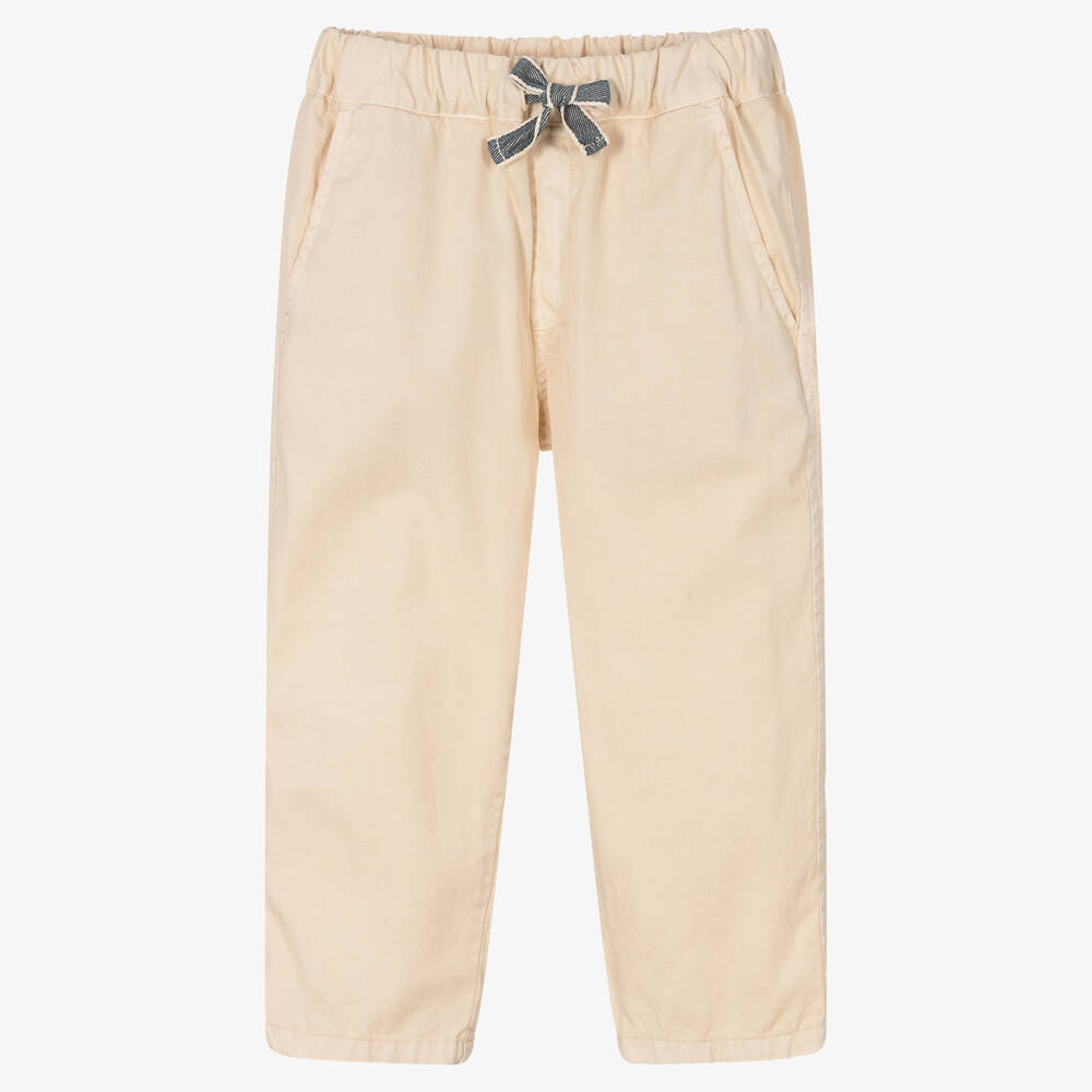 Laranjinha - Beige Baumwollhose für Jungen | Childrensalon