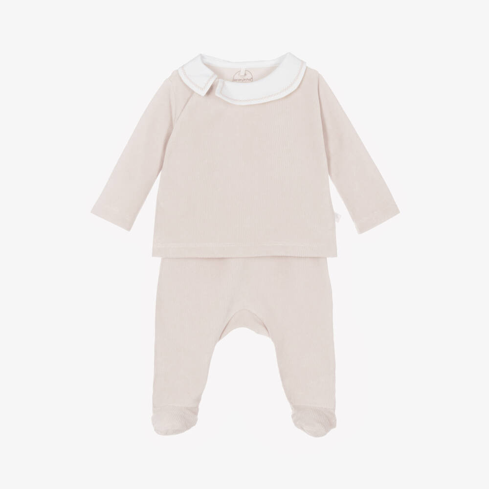Laranjinha-Бежевый вельветовый комплект для мальчиков | Childrensalon Outlet