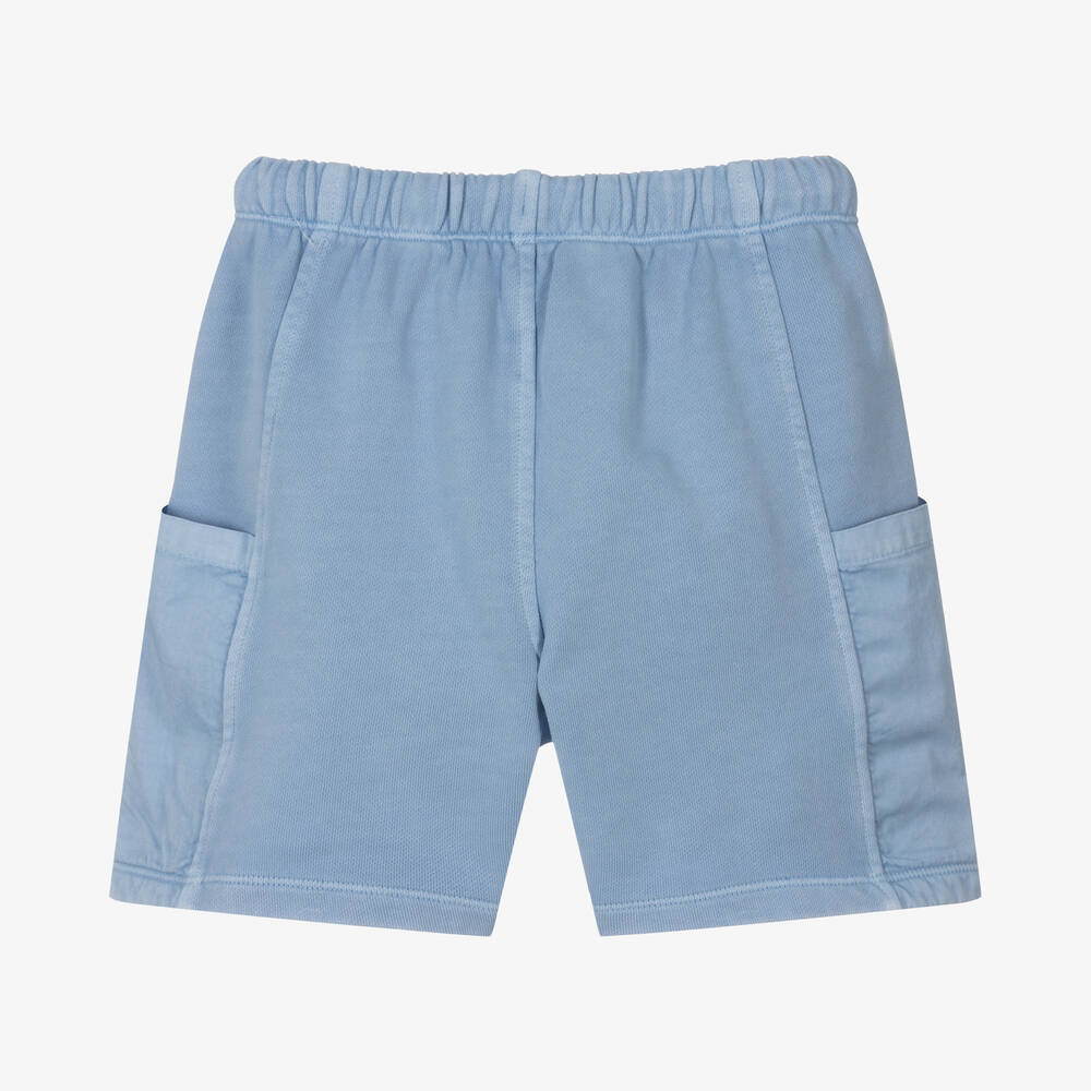Laranjinha-شورت قطن جيرسي لون أزرق للأولاد | Childrensalon Outlet