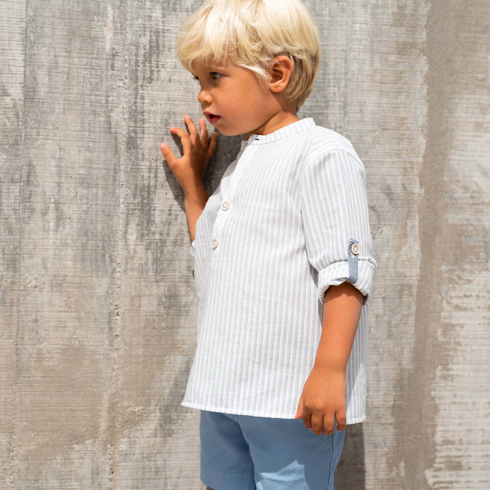 Laranjinha-Голубые хлопковые шорты | Childrensalon Outlet