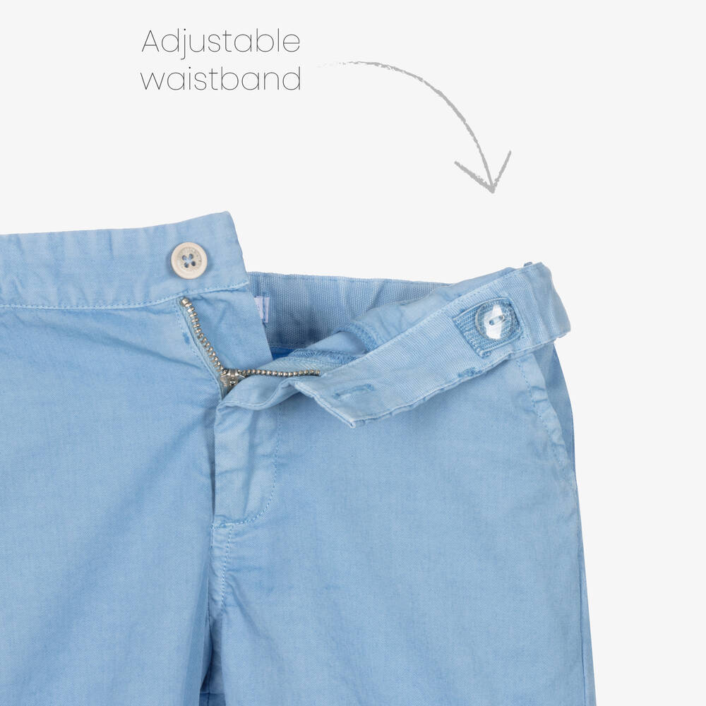 Laranjinha-Голубые хлопковые шорты | Childrensalon Outlet