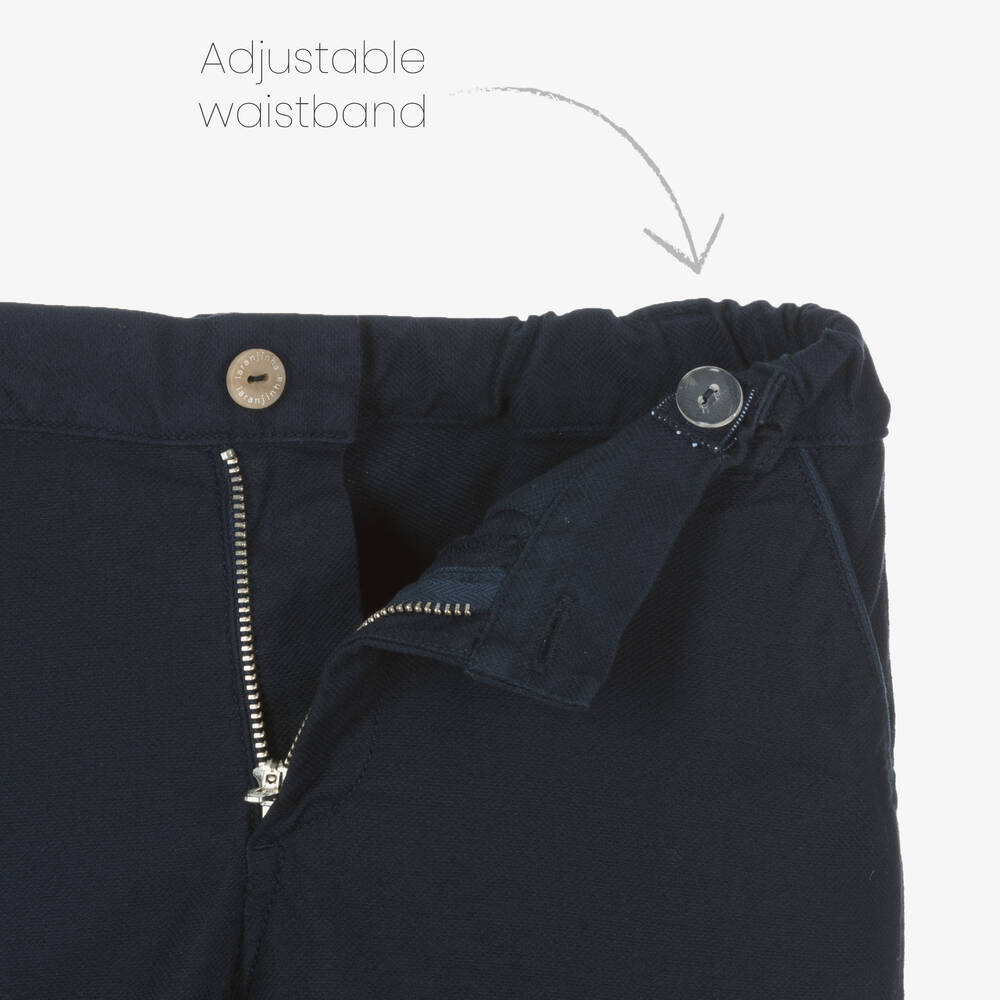 لارانجينا-شورت قطن بيكيه لون كحلي للأولاد | Childrensalon Outlet