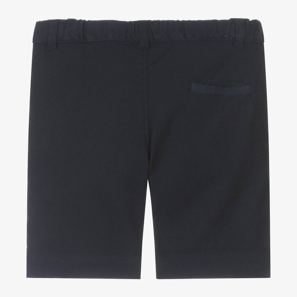 لارانجينا-شورت قطن بيكيه لون كحلي للأولاد | Childrensalon Outlet