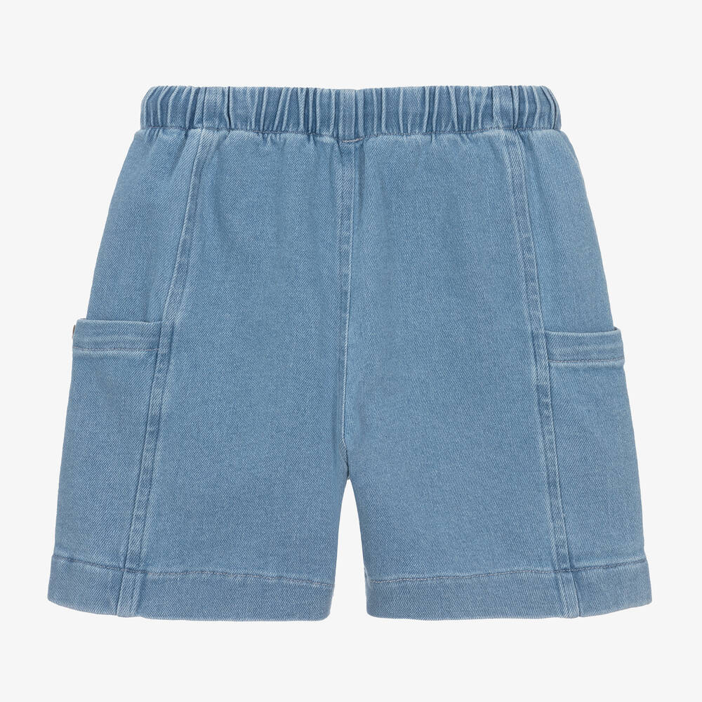 Laranjinha-Boys Blue Denim Pocket Shorts | Childrensalon Outlet