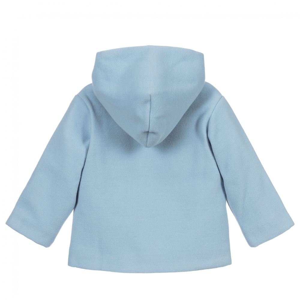 Laranjinha Boys Blue Hooded Coat Childrensalon Outlet