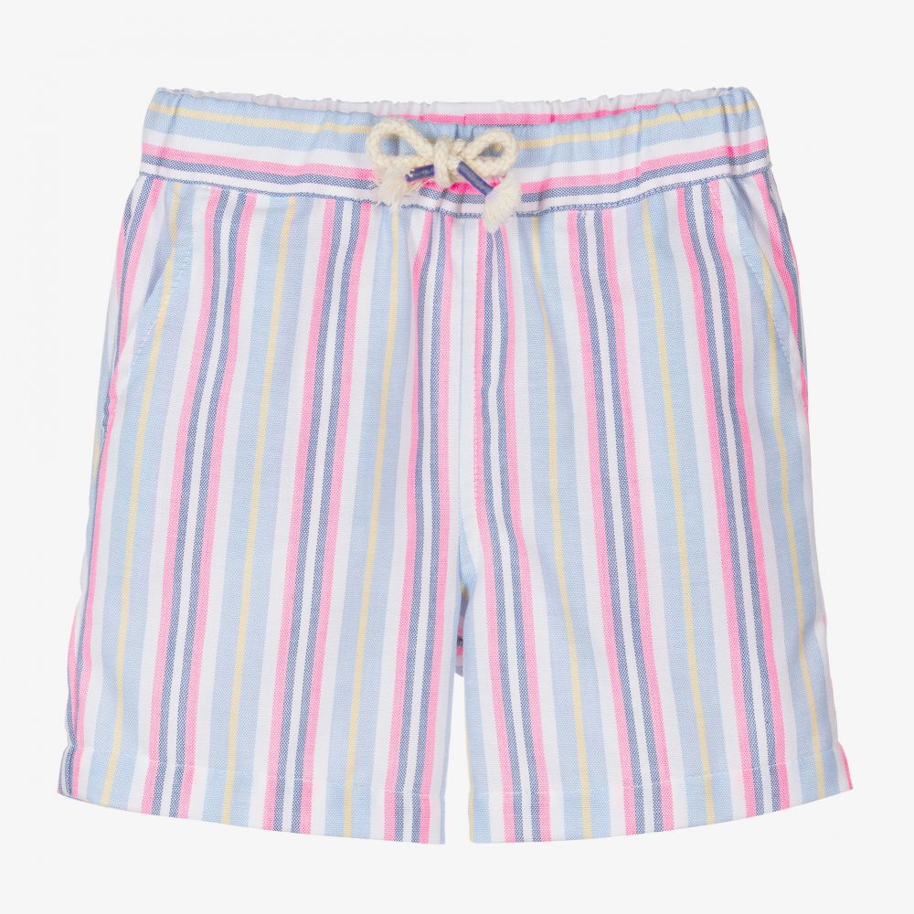 Laranjinha - Baumwollshorts in Blau und Rosa (J) | Childrensalon