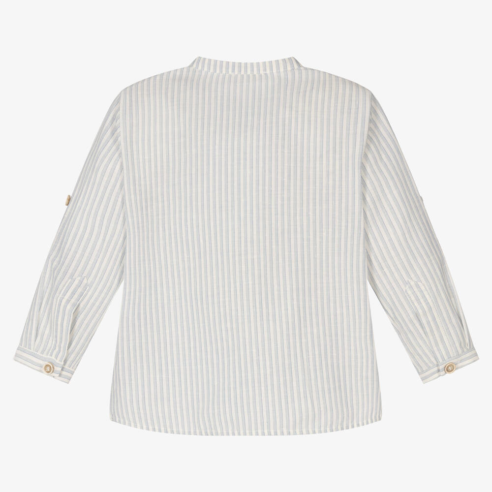 Laranjinha-Хлопковая полурубашка в синюю полоску | Childrensalon Outlet