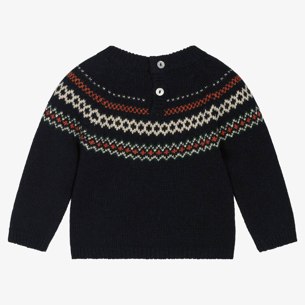 Laranjinha-Синий свитер из шерсти и кашемира | Childrensalon Outlet