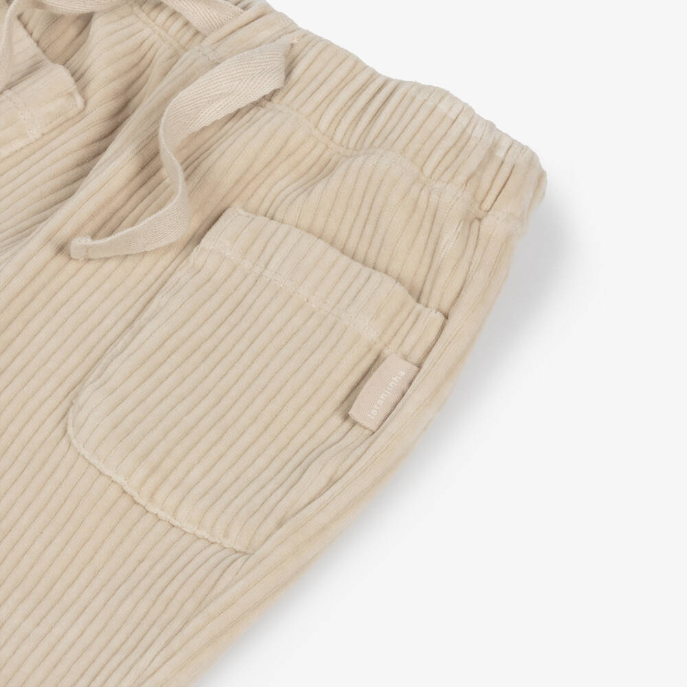 Laranjinha-بنطلون كوردروي مزيج قطن لون بيج للأولاد | Childrensalon Outlet