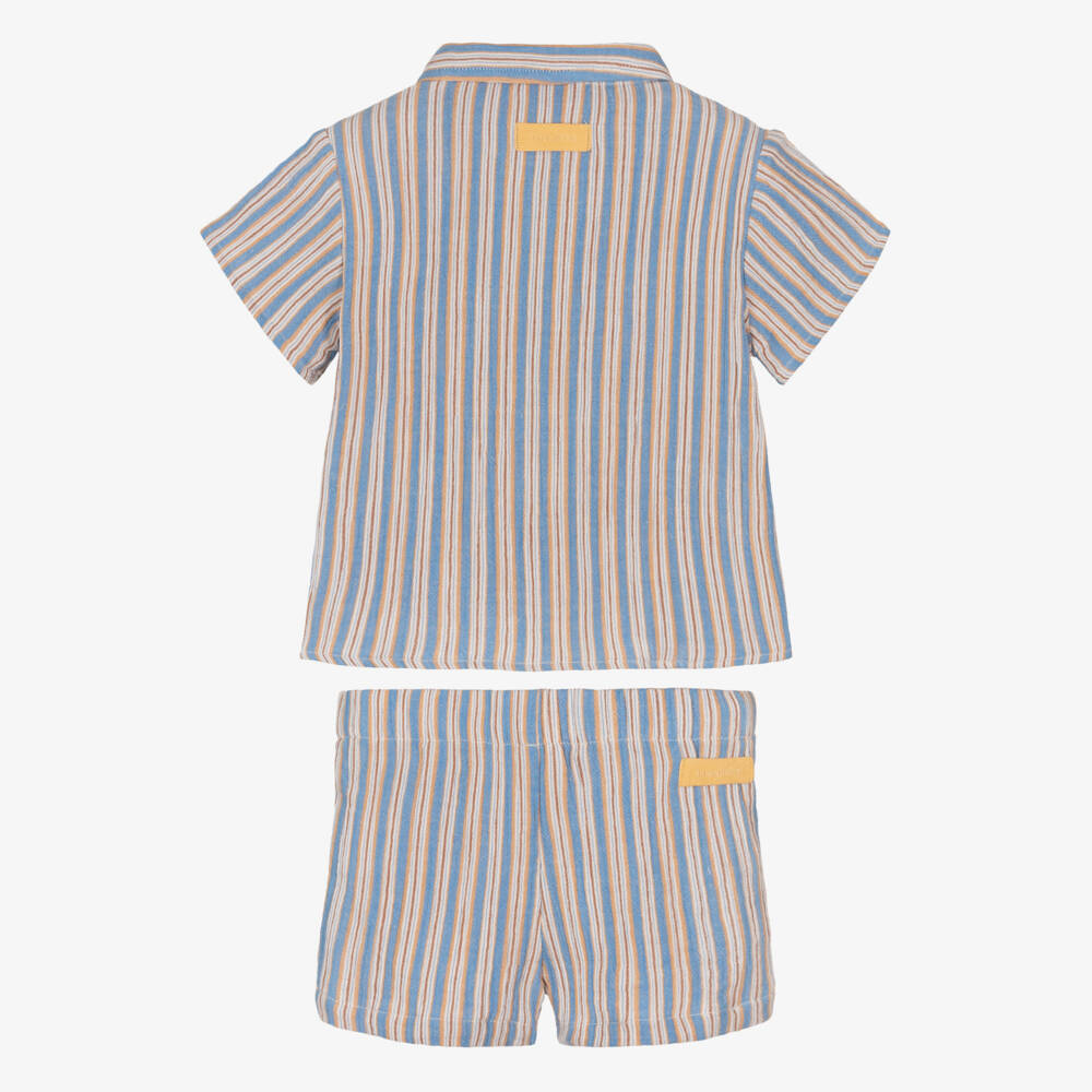 Laranjinha-Классический синий полосатый ансамбль для мальчиков | Childrensalon Outlet