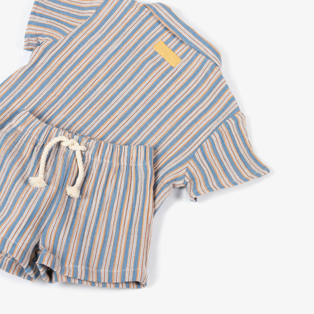 Laranjinha-Классический синий полосатый ансамбль для мальчиков | Childrensalon Outlet