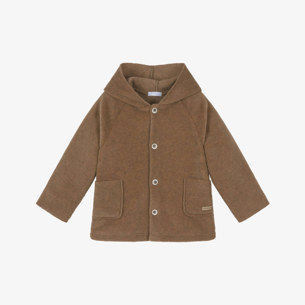 Laranjinha-Boys Cozy Tan Fleece Jacket | Childrensalon Outlet