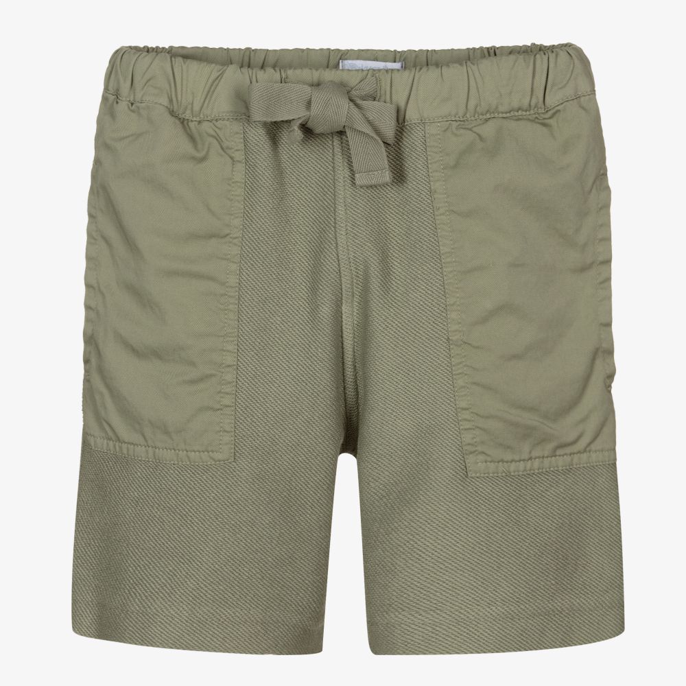 Laranjinha - Boys Green Cotton Shorts | Childrensalon