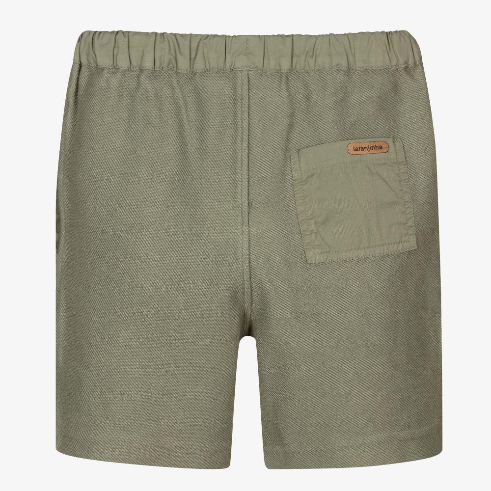 Laranjinha-Boys Green Cotton Shorts | Childrensalon Outlet